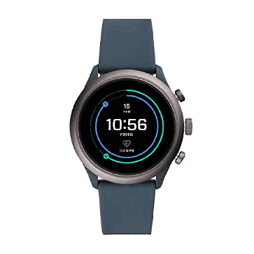 Watch strap Fossil FTW4021 Plastic Blue 20mm