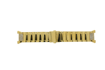 Watch strap Guess GW0323G2 / W0323G2 / Big Reveal Steel Gold toned 15mm