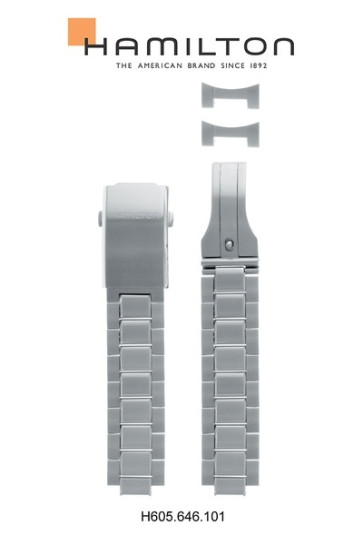 Watch band Hamilton H695646101 Steel 20mm