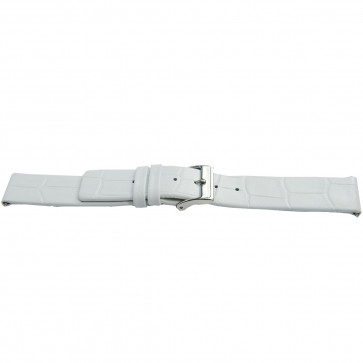 Watch strap Universal H520 Leather White 22mm
