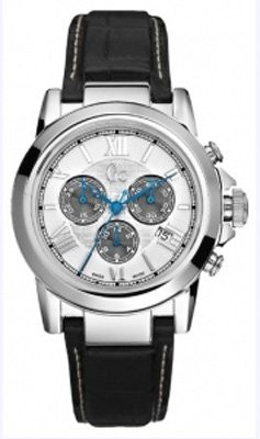 Guess watch strap I37002G1 / 37002G1 Leather Black + white stitching