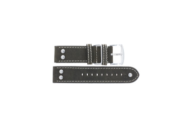 Watch strap Universal I393 Leather Brown 22mm