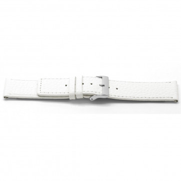Watch strap I500 Leather White 24mm + white stitching