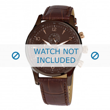Jacques Lemans watch strap 1-1844G Leather Brown + standard stitching