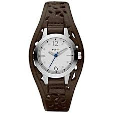 Watch strap Fossil JR1258 Leather Brown 10mm