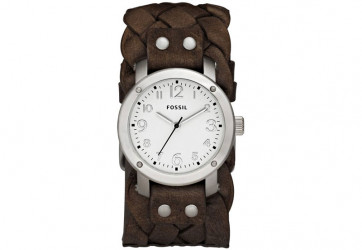 Watch strap Fossil JR1290 Leather Brown 16mm