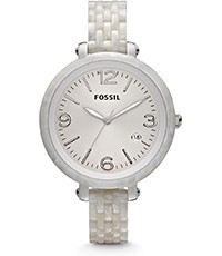 Watch strap Fossil JR1407 Plastic White 12mm