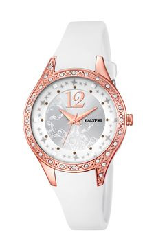 Watch strap Calypso K5660-1 Rubber White 16mm