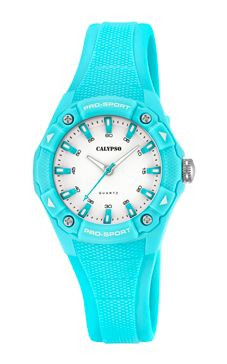Watch strap Calypso K5675-2 Plastic Turquoise 16mm