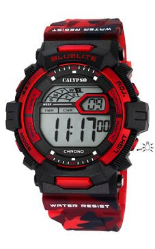 Watch strap Calypso K5693-6 Plastic Red 27mm
