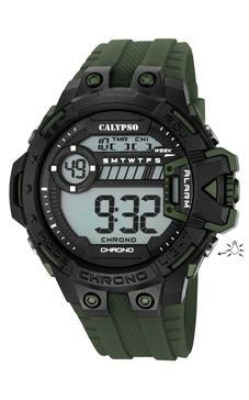 Watch strap Calypso K5696-6 Plastic Green 20mm