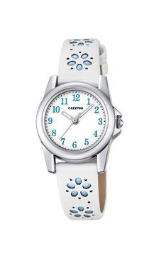 Watch strap Calypso K5712-4 Leather White
