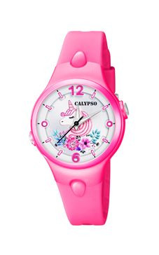 Watch strap Calypso K5783-6 / K5783-D Plastic Pink