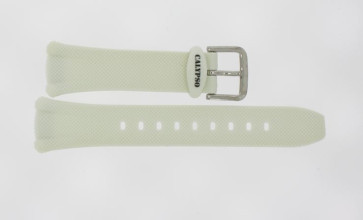 Watch strap Calypso K6064-1 Plastic Cream white 12mm