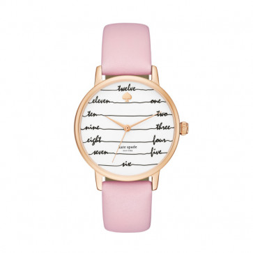 Watch strap Kate Spade New York KSW9021 Leather Pink 16mm