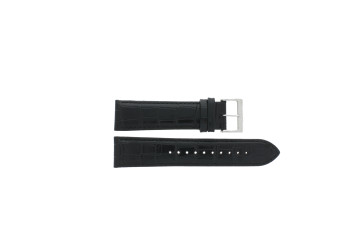 Watch strap Seiko SSB383P1 / 8T67-00L0 / L00F014J0 Leather Black 22mm
