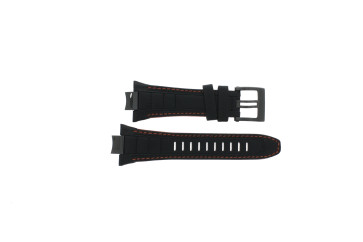 Watch strap Seiko 7T62-0KS0 / SNAE37P1 / L00R111M0 Leather Black 14mm