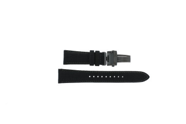 Watch strap Seiko V192-0AH0 / SSC923P1 / L0PD011M0 Leather/Plastic Black 21mm