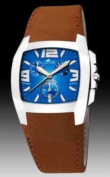 Watch strap Lotus 15321-5 Leather Brown 22mm