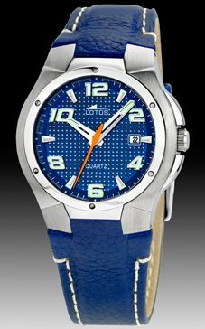 Watch strap Lotus 15382-2 Leather Blue 13mm