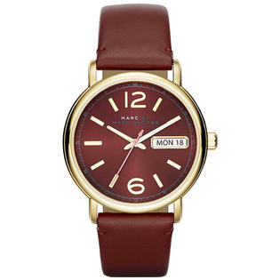 Watch strap Marc by Marc Jacobs MBM1386 Leather Red 18mm
