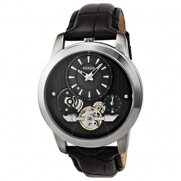 Watch strap Fossil ME1113 Leather Black 22mm