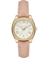 Watch strap Michael Kors MK2487 Leather Pink 16mm