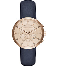 Watch strap Michael Kors MK2597 Leather Blue 20mm