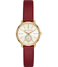 Michael kors watch clearance red leather strap