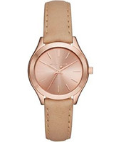 Watch strap Michael Kors MK3428 Leather Brown 16mm