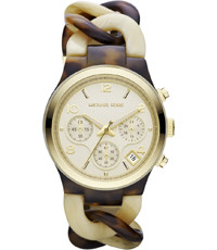 Watch strap Michael Kors MK4270 Plastic Gold Toned 24mm