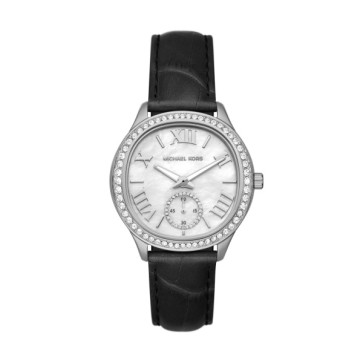 Watch strap Michael Kors MK4821 Leather Black 18mm