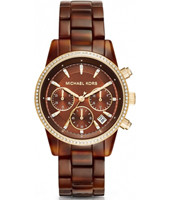 Watch strap Michael Kors MK6279 Plastic Brown 18mm