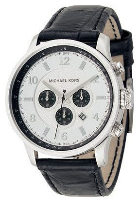 Watch strap Michael Kors MK8073 Leather Black 24mm