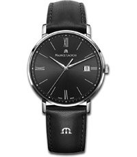 Watch strap Maurice Lacroix ML740-000047 Leather Black 20mm