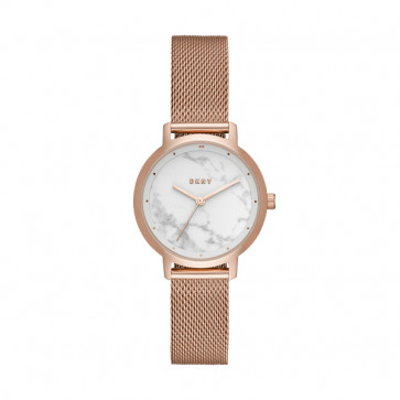 Watch strap DKNY NY2703 Steel Rosé 14mm