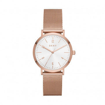 Watch strap DKNY NY2743 Steel Rosé 18mm