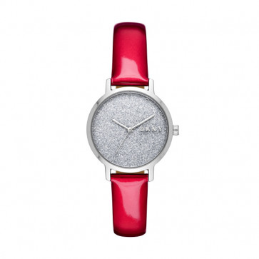 Watch strap DKNY NY2776 Leather Red 14mm