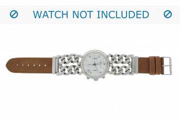 Watch strap 830.03.22 Short (70x40mm) Leather Brown 22mm + standard stitching