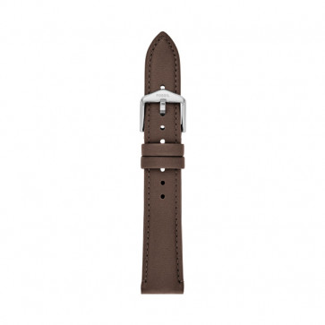 Watch strap Fossil S181341 Leather Brown 18mm
