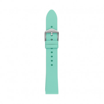 Watch strap Fossil S181407 Silicone Mint green 18mm
