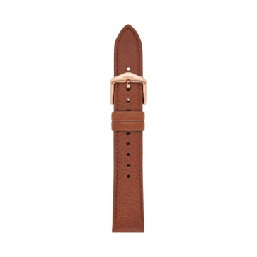 Watch strap Fossil S181501 Leather Brown 18mm