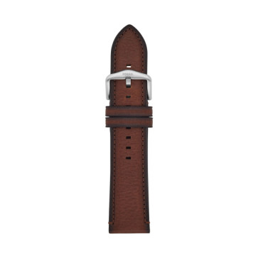Watch strap Fossil S241097 Leather Brown 24mm