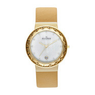 Watch strap Skagen SKW2166 Leather Brown