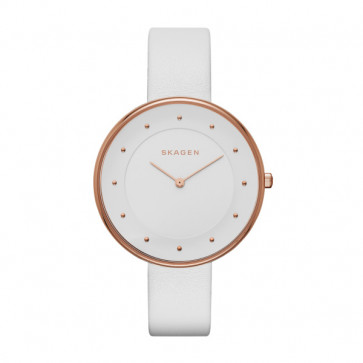 Watch strap Skagen SKW2291 Leather White