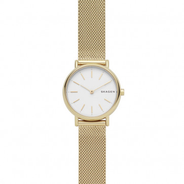 Watch strap Skagen SKW2693 Milanese Gold Toned 14mm