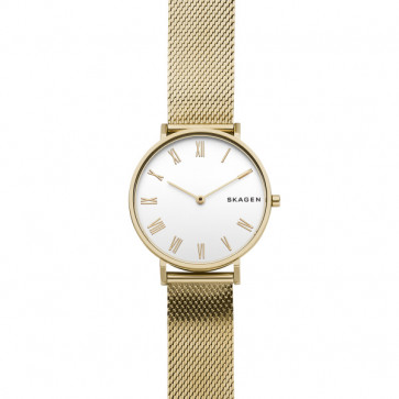 Watch strap Skagen SKW2713 Steel Gold Toned 16mm