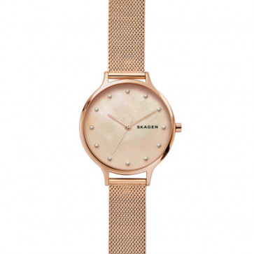 Watch strap Skagen SKW2773 Stainless steel Rosé 14mm