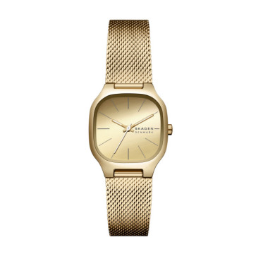 Watch strap Skagen SKW3164 Milanese Gold toned 10mm