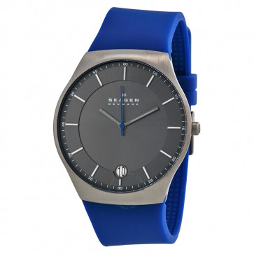 Watch strap Skagen SKW6072 Plastic Blue